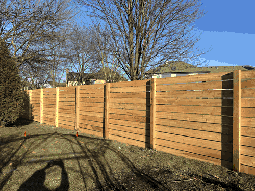 cedar semi privacy fence image